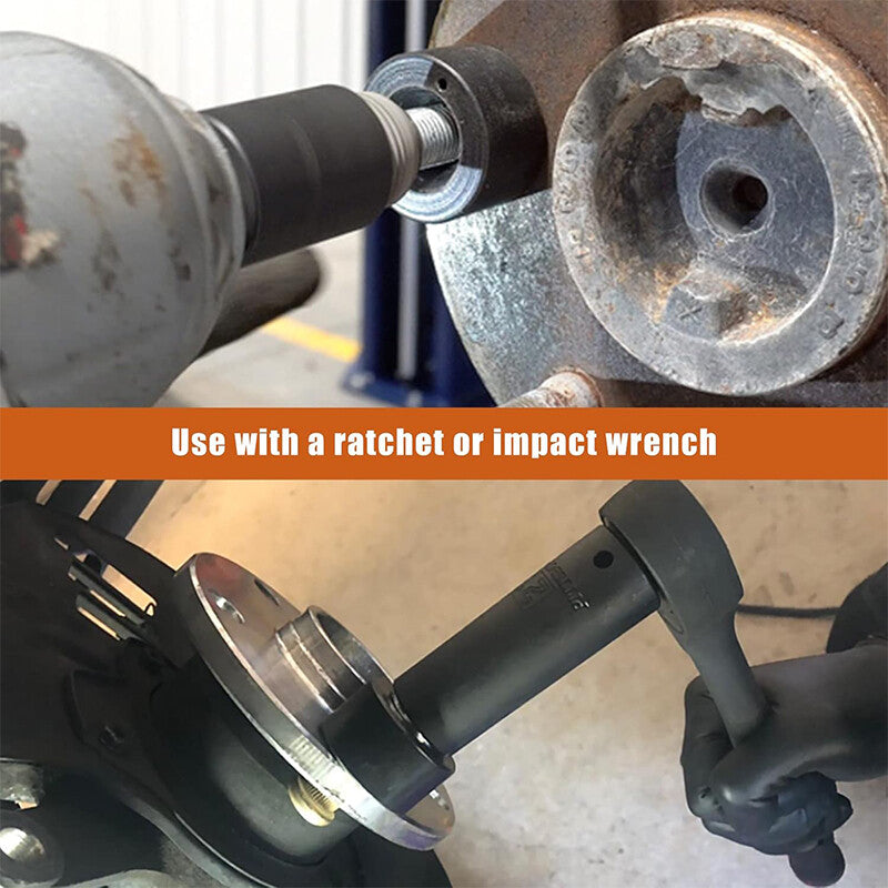 Automotive wheel stud installation tool suitable for most light trucks and 3-piece wheel lug nuts 22800