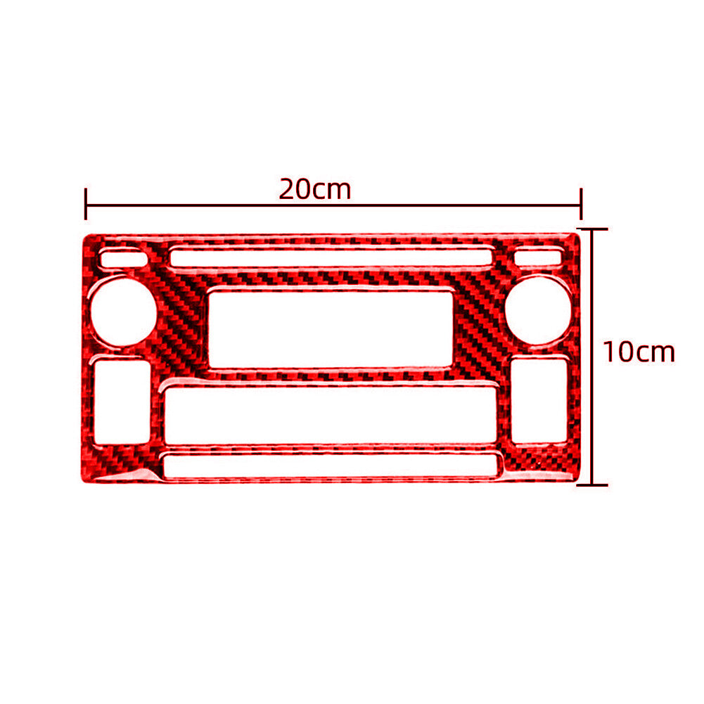 Red Carbon Fiber Interior Radio Console Cover Trim for Subaru Forester 2009-2013