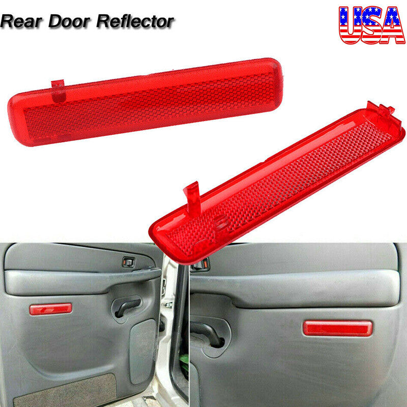 2-piece panel light lens reflector rear door for Silverado for Sierra Crew Cap pickup