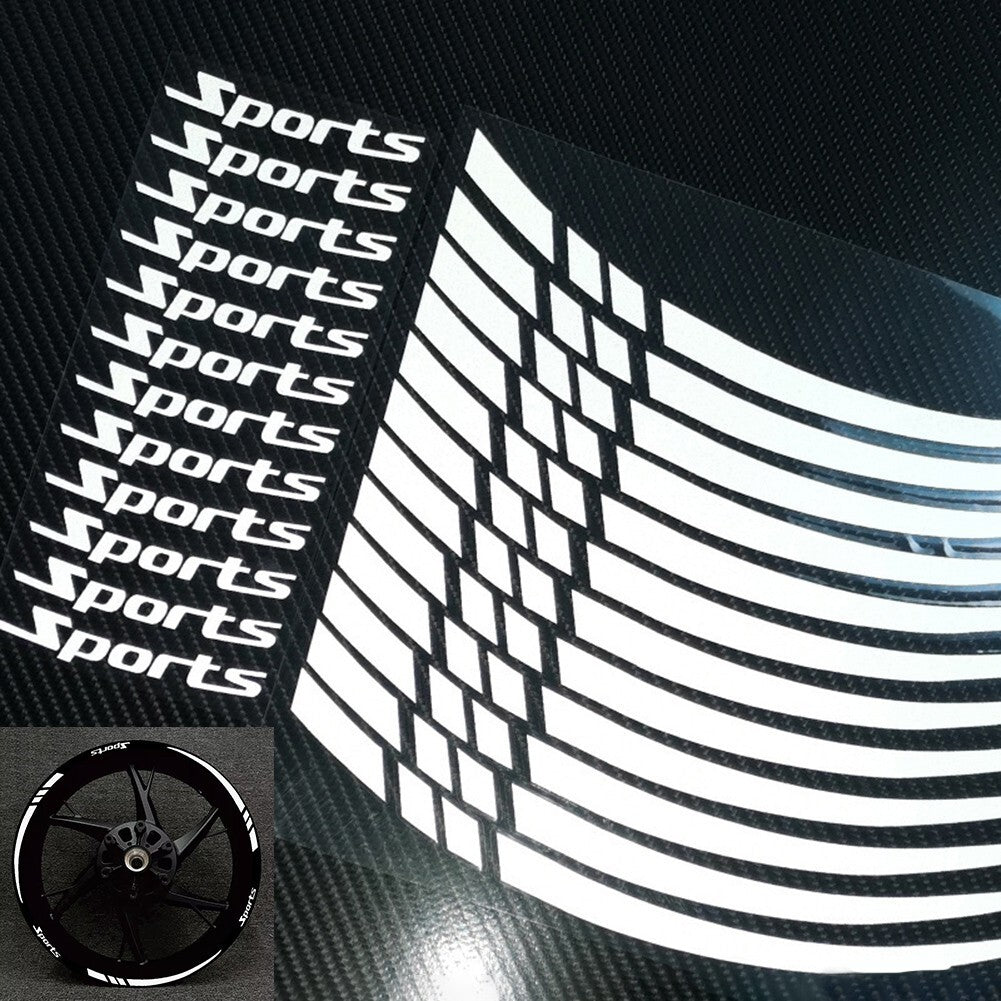 12 Pieces of Wheel Rim Stripe Tape Stickers for 18 21 Inch Sport Wheels