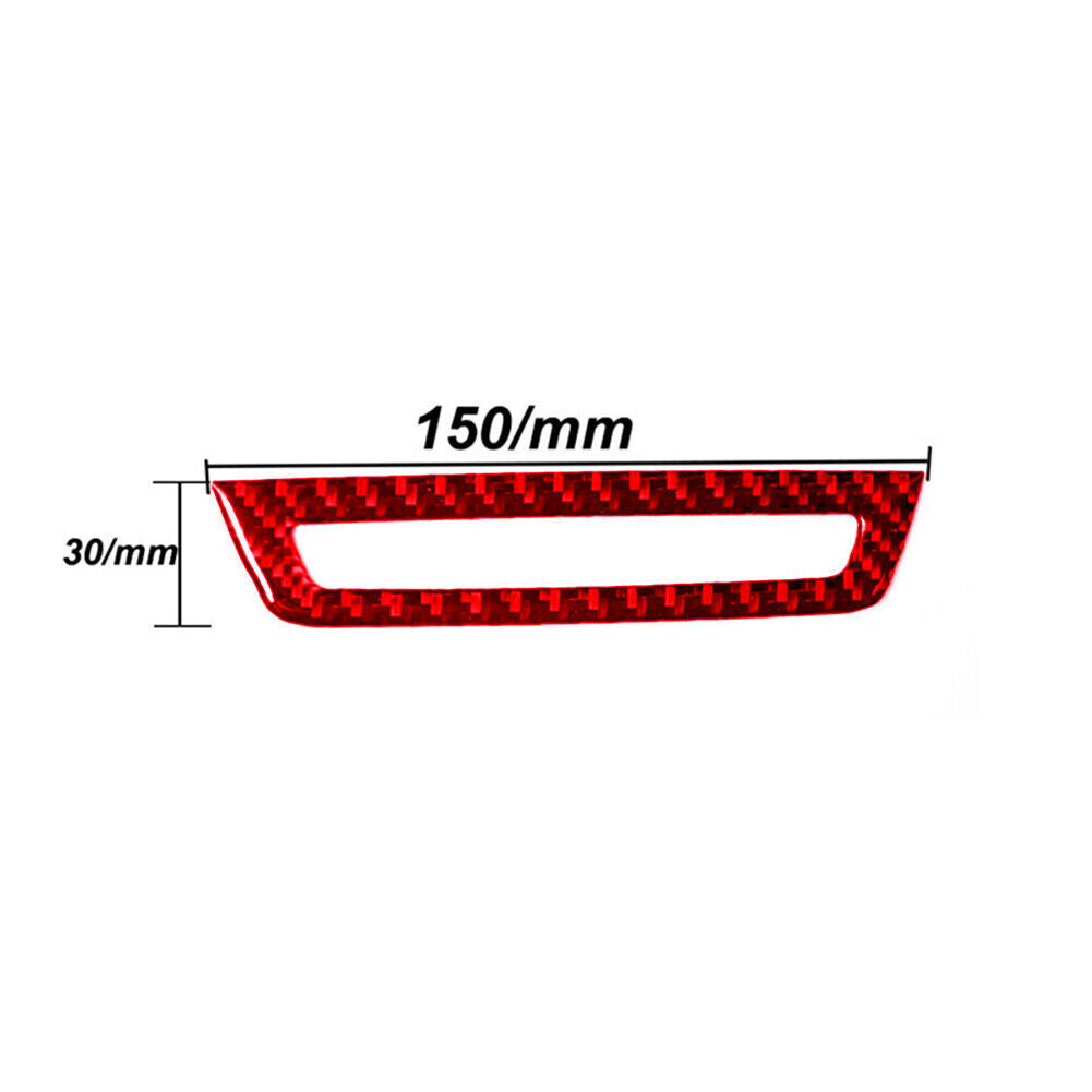 Red Carbon Fiber Button Control Decorative Cover Trim for BMW 6 Series F12 F13