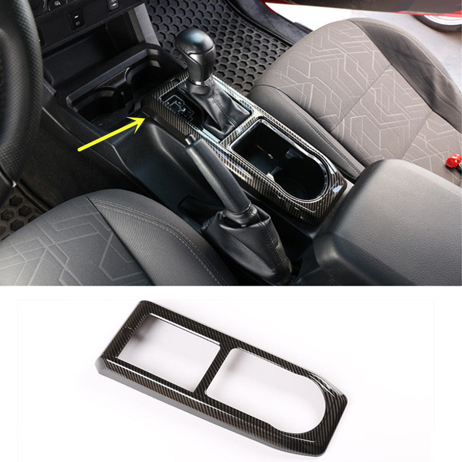 Carbon fiber gear shift panel cover trim suitable for Toyota Tacoma 2016 - 2022