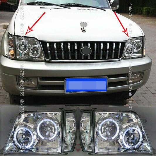 Front LED Headlights Headlamp for Toyota for LAND CRUISER PRADO LC90 LH+RH 1996-2002