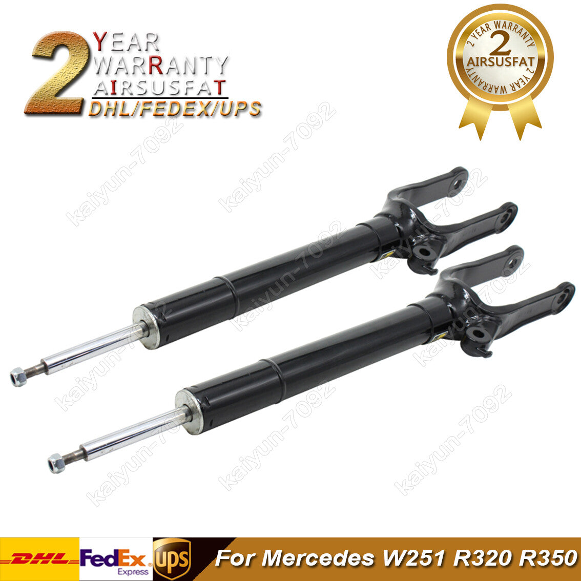 Pair Front Air Suspension Shock Absorber Strut Core for Mercedes W251 R320 R350