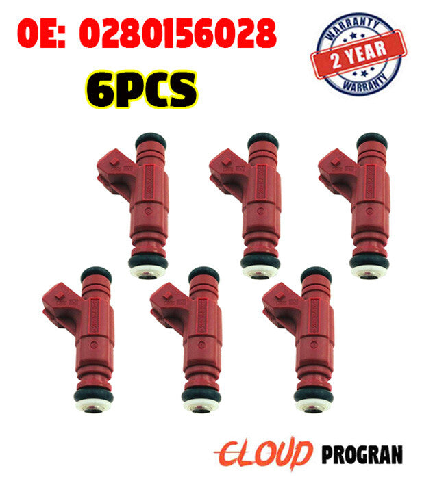 6Pcs for FORD EXPLORER for MERCURY MOUNTAINEER 4.0L 01-04 FUEL INJECTOR 0280156028