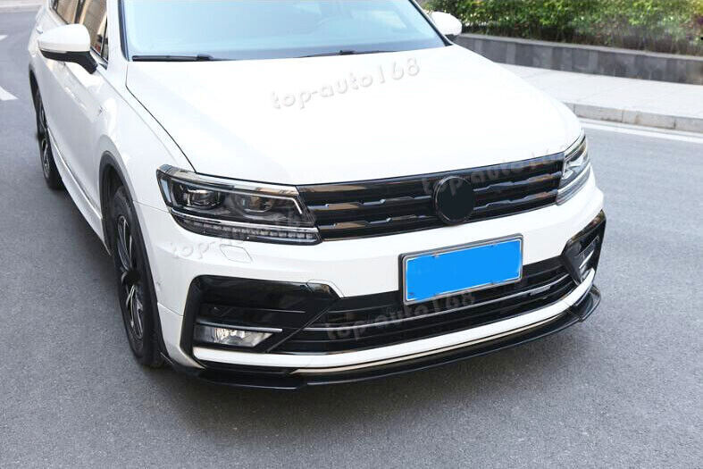 Gloss Black Front Center Grille Grill Decor Cover for Volkswagen for Tiguan 2018-21