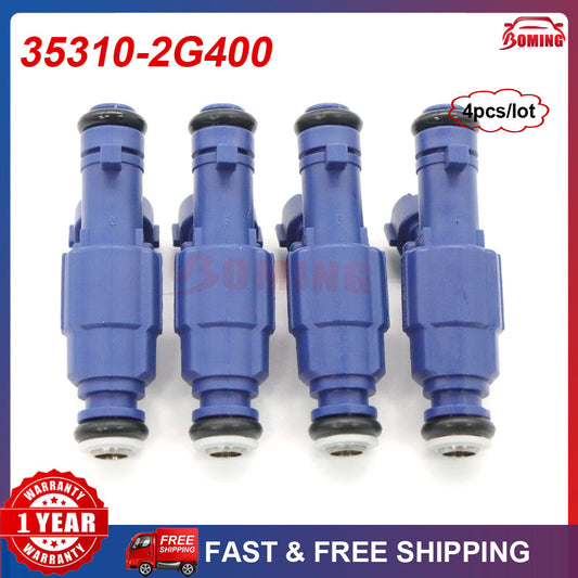 Set of 4pcs New Fuel Injector 5310-2G400 for Hyundai Sonata for Kia Forte Sportage