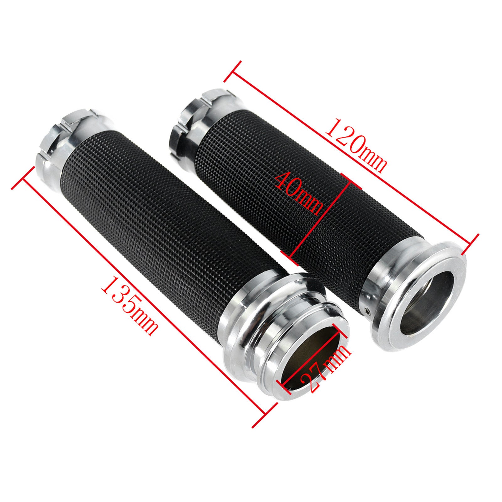 1 Chrome Electronic Throttle Hand Grips Handlebar Fit for Harley Touring 08-23
