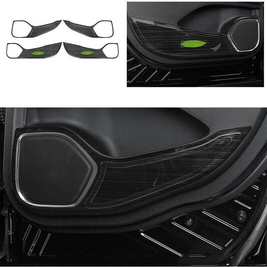 Inner Door Anti-Kick Panel Black Cover Trim Titanium for Lincoln Corsair 2020-22