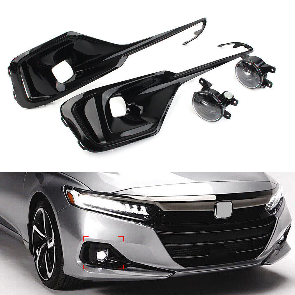 Fog Light Kit With Switch+Wring+Bezel Covers for Honda Accord 2021-2022