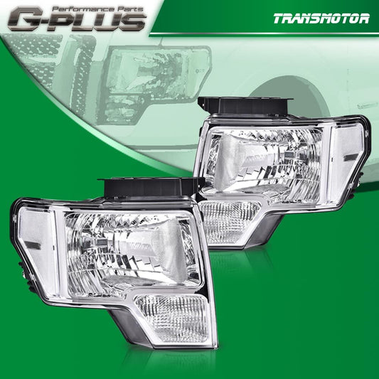 Replacement headlights for 2009-2014 for Ford F-150/F-150 dual headlights.