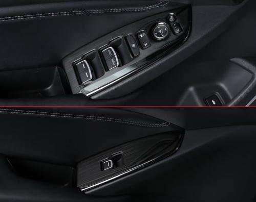 for Honda Accord 2018-2022 Black Steel Window Lift Panel Switch Cover Trim 4pcs