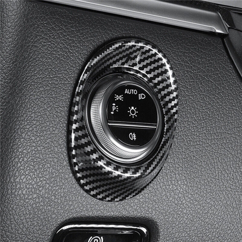 Fit for Mercedes-Benz GLC 260 300 2023 Carbon Fiber Headlight Switch Cover Trim