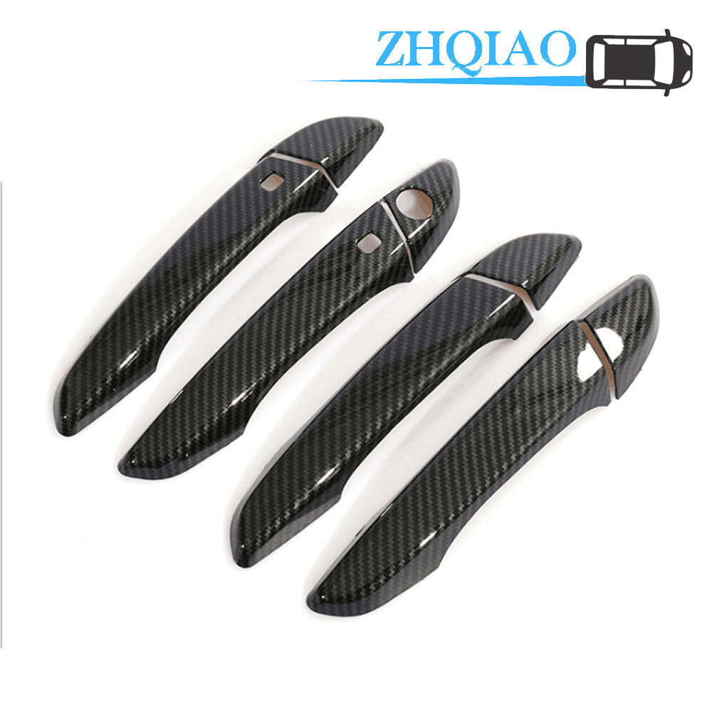 8PCS Black Titanium Outer Side Door Handle Cover Trim Fits for Hyundai Mistra 2017