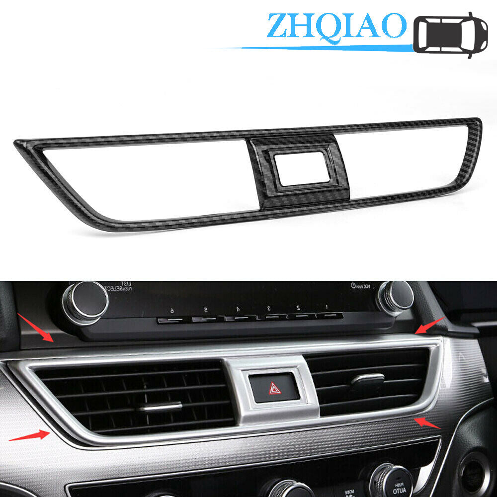 Center Dashboard Air Vent Outlet Cover Trim Fits for Honda Accord 2018 Carbon Fiber
