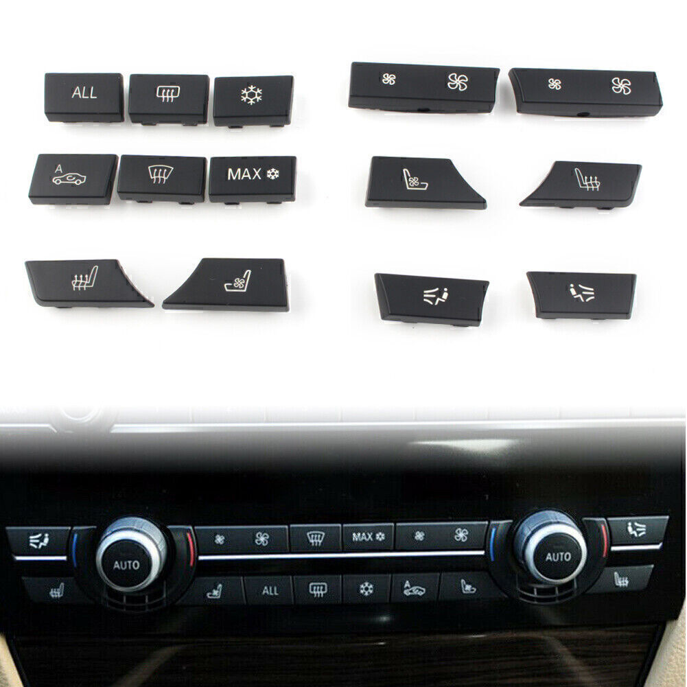 14 Button Key Caps Repair A/C Heater Switch 61319313924 Fit for BMW F07 F10 F11 F02