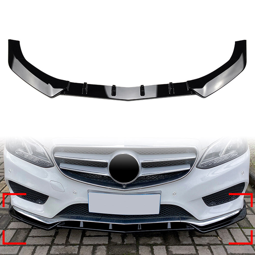 Front Bumper Lip Spoiler Kit Fit for Mercedes-Benz E Class W212 E200 E220 13-15 14