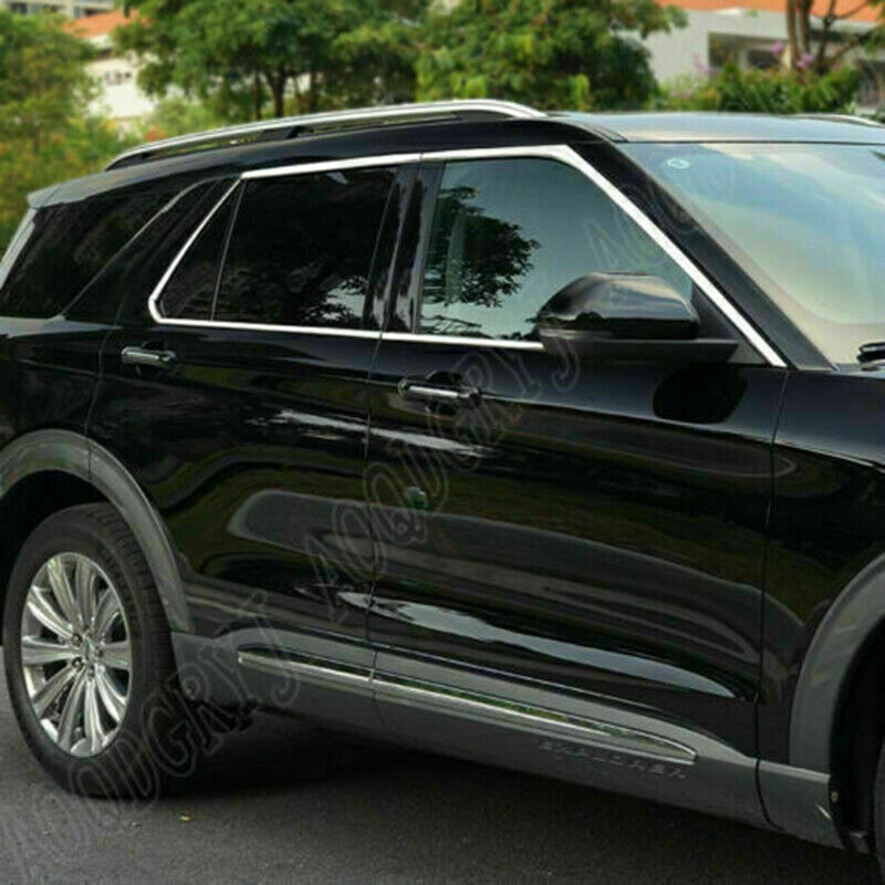 for Ford Explorer 2020-2023 Chrome Stainless Bottom Window Sill Strip Cover Trim