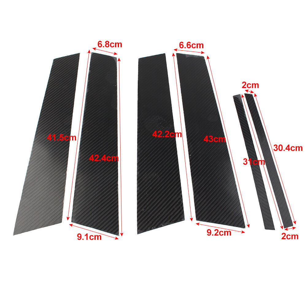 6x Car Exterior Door Window B Pillar Post Cover Trim for Alfa Romeo Giulia 17-21