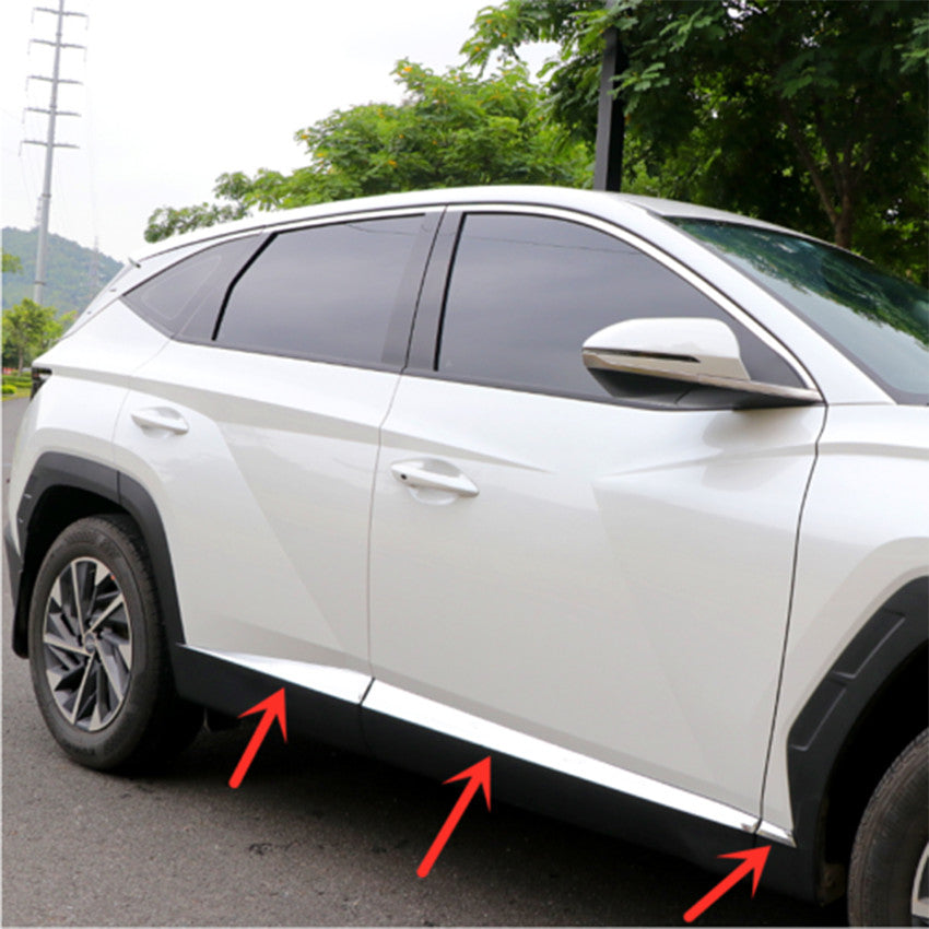 for Hyundai for Tucson 2022-2023 Chrome ABS Side Door Body Molding Strip Trim Kit 6x