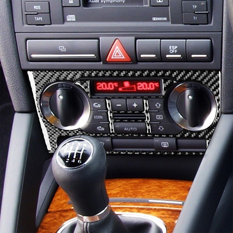 Real Carbon Fiber Car Air Conditioning Button Cover Fit for Audi A3 S3 2006-2007