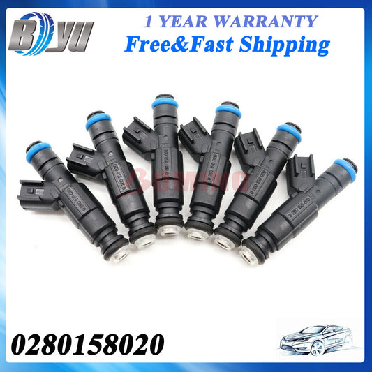 0280158020 6PCS Fuel Injector for Jeep Liberty for Dodge Dakota for Mitsubishi 3.7