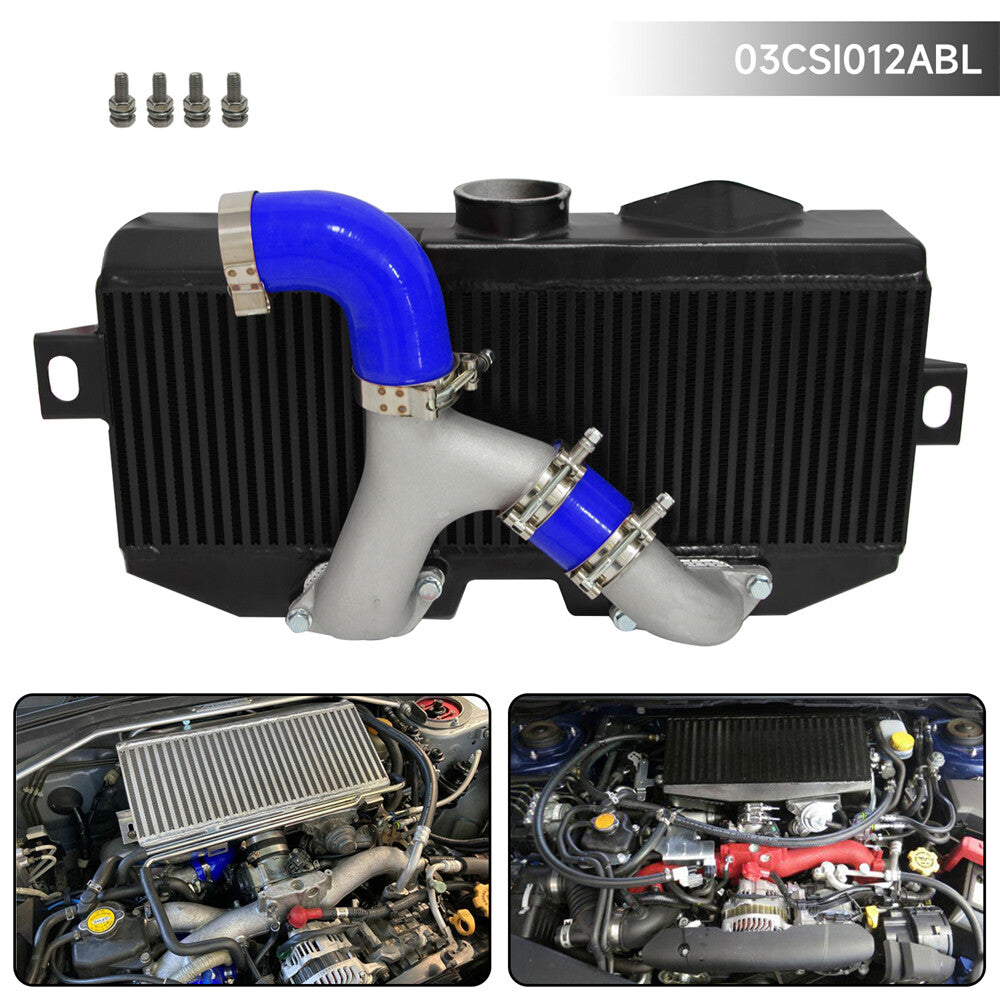 Top Mount Uprated Intercooler Kit for Subaru 02-07 WRX STI EJ20 EJ25 GD GG Blue