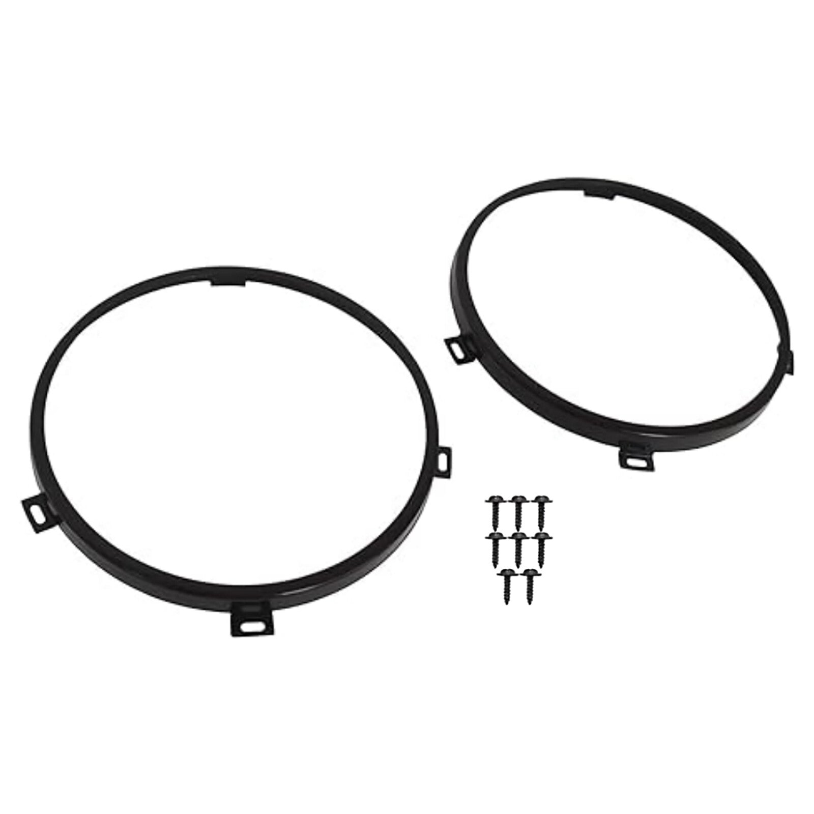2Pack Round Headlight Mount Bracket Rings Parts for Jeep for Wrangler JK 2007-2017