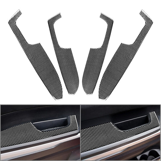 4x Carbon Fiber Interior Door Armrest Panel Cover Trim for Toyota Tundra 14-21