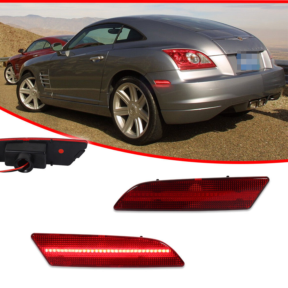Full LED red rear side marker light kit for 2004-2008 for Chrysler Crossfire