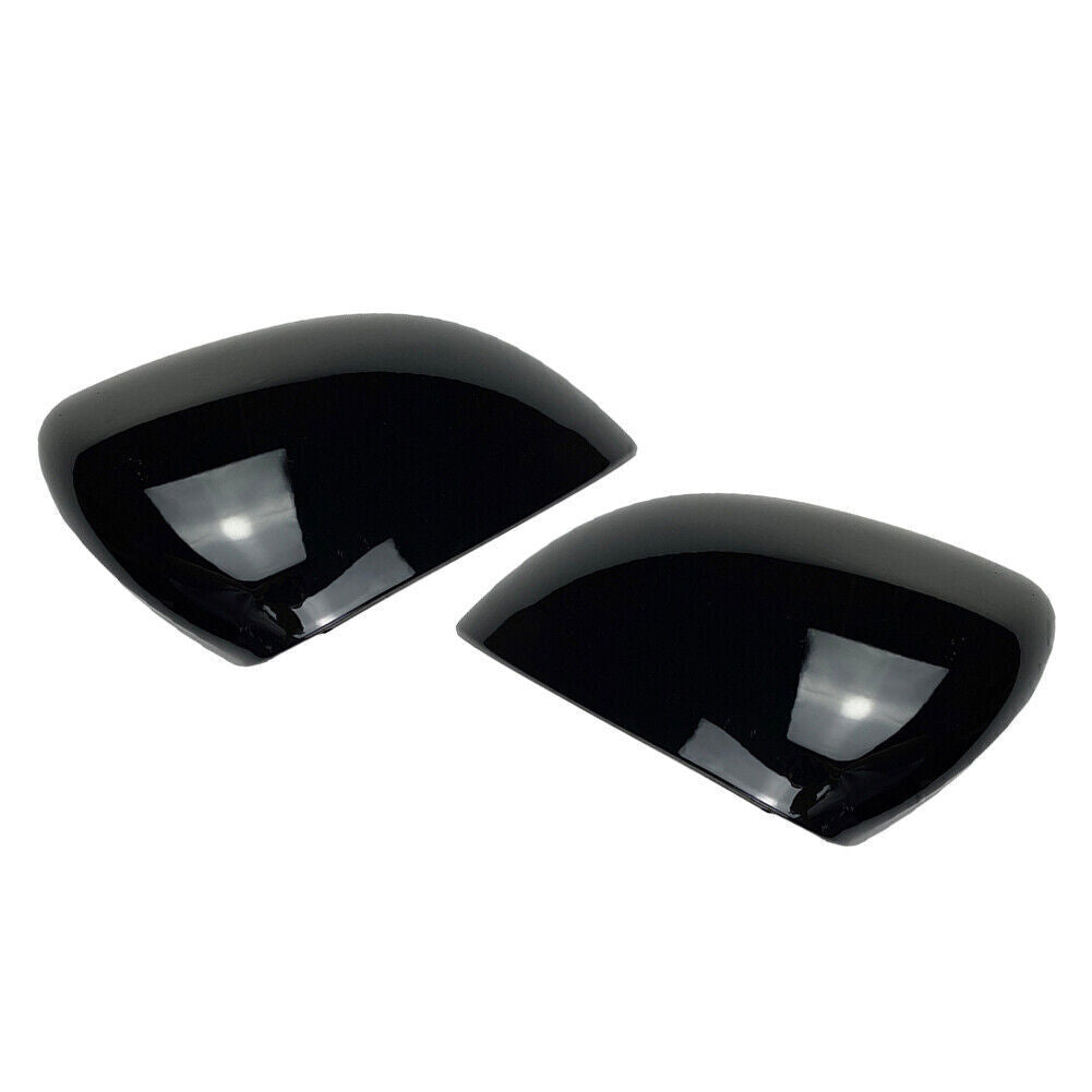 Pair Rear View Mirror Cover Trim Black for Mercedes-Benz C-Class W206