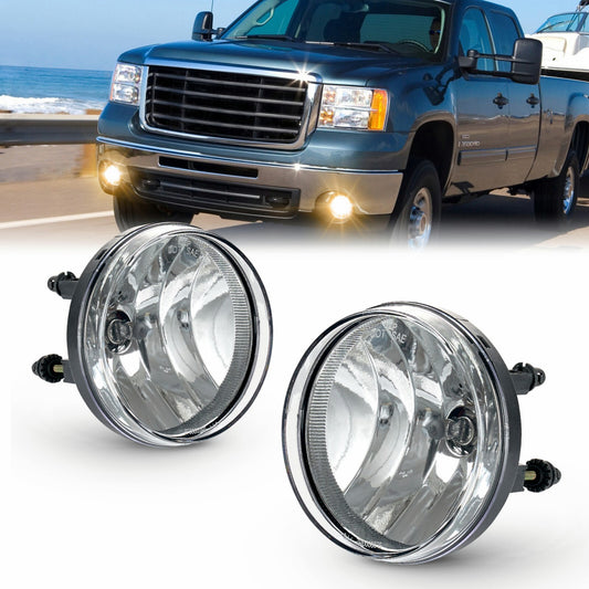 Suitable for 07-13 for GMC for Sierra 1500 and 07-14 for GMC for Sierra 2500 and 3500HD front bumper fog lights.