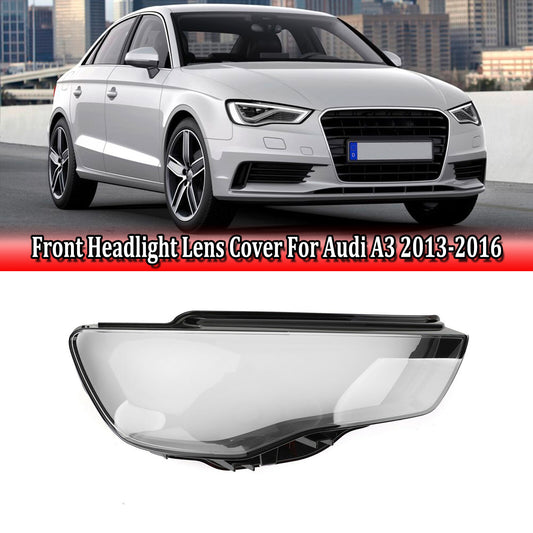 Front transparent headlight lens protective cover for Audi A3 2013 - 2016