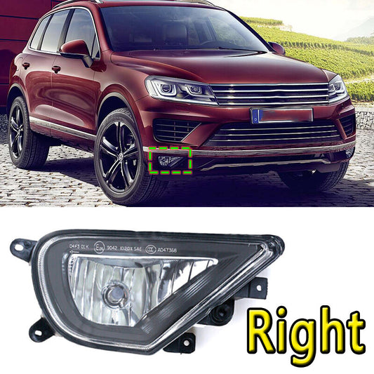 Applicable to for Volkswagen Touareg 2016 - 2018, right front bumper fog light with bulb.