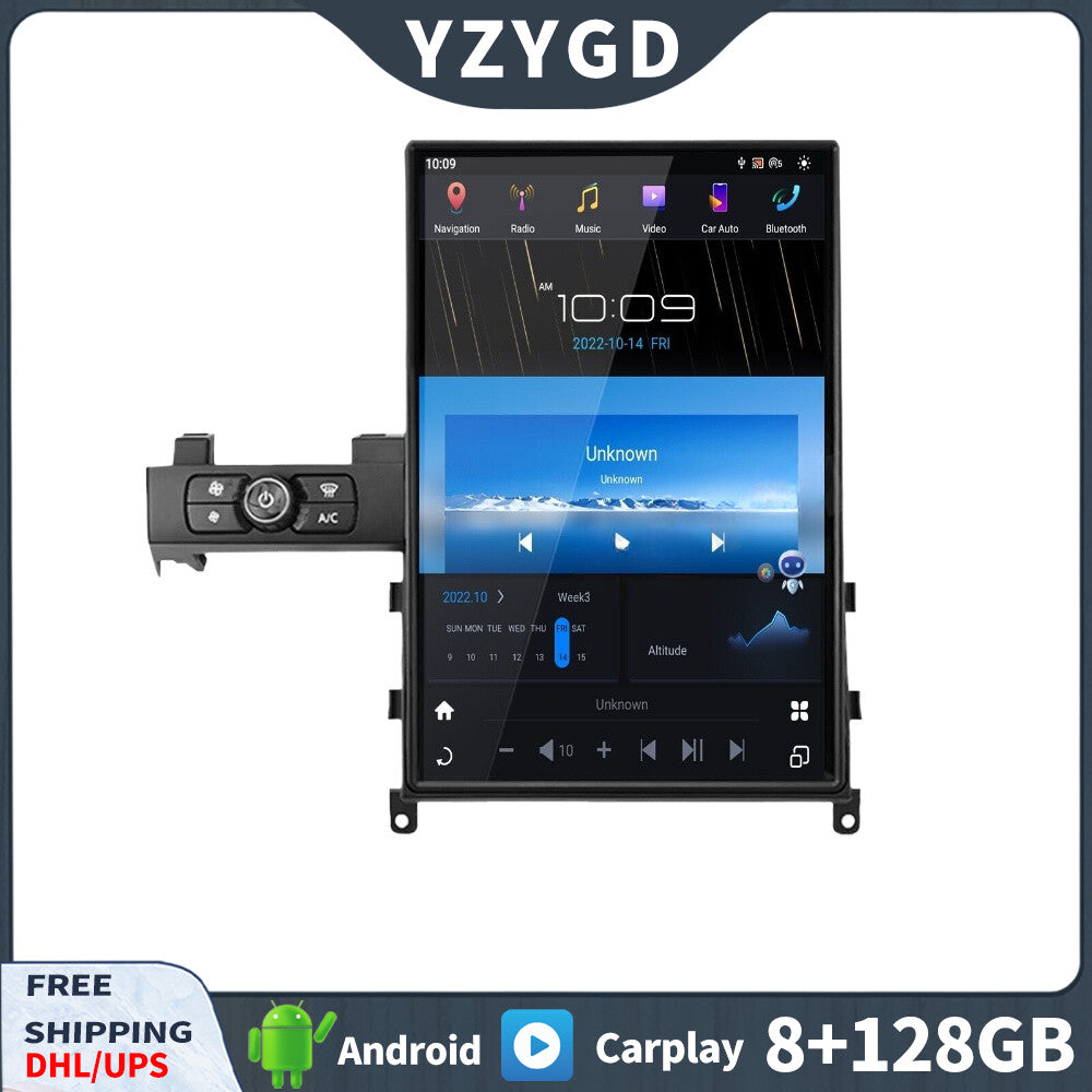 for Nissan GT-R 2008-2016 Android 2Din Car Radio CarPlay Stereo Receiver Screen