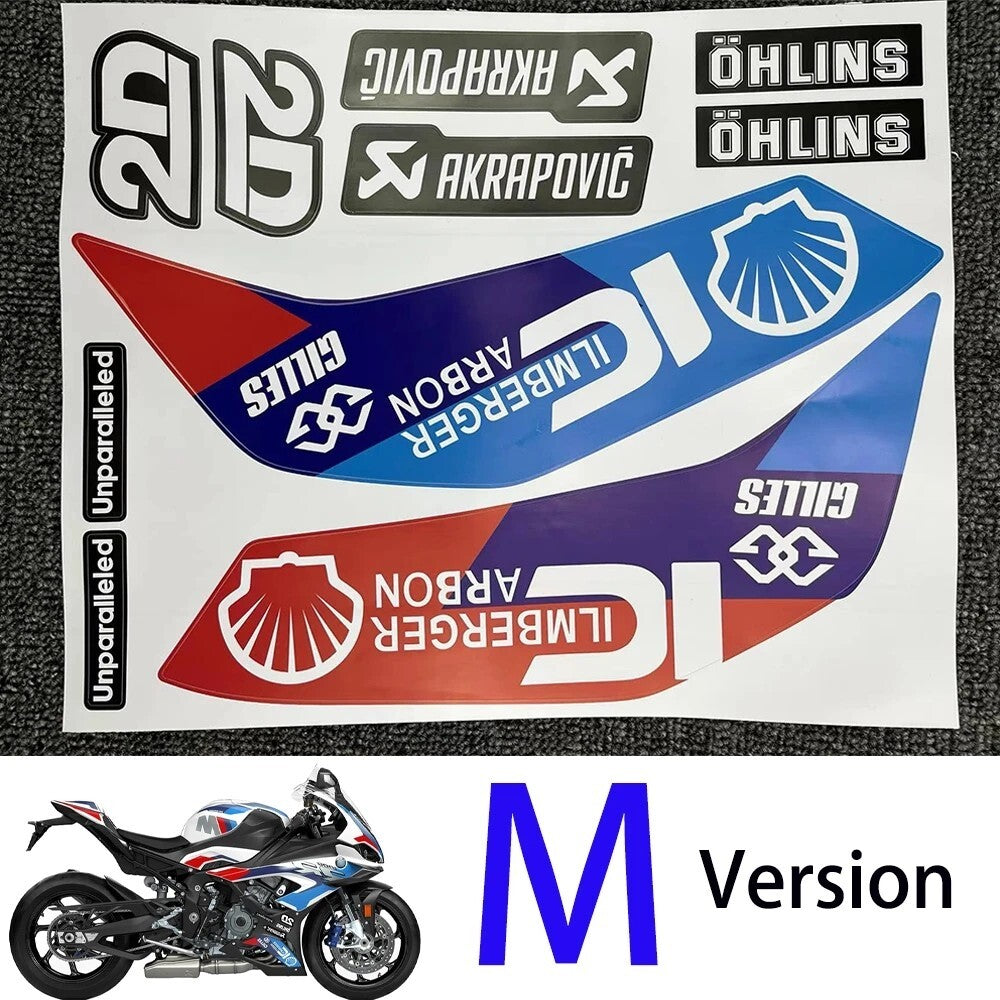 S1000RR Motorcycle Lower Belly Pan Decal Sticker Kit for S1000RR 2020-2023