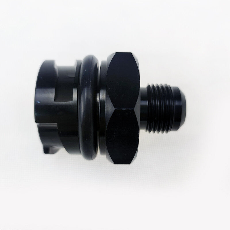 1x Black Billet Valve Cover Oil Cap w/ -8 AN Fitting for LSX LS1/LS6/LS2/LS3/LS7