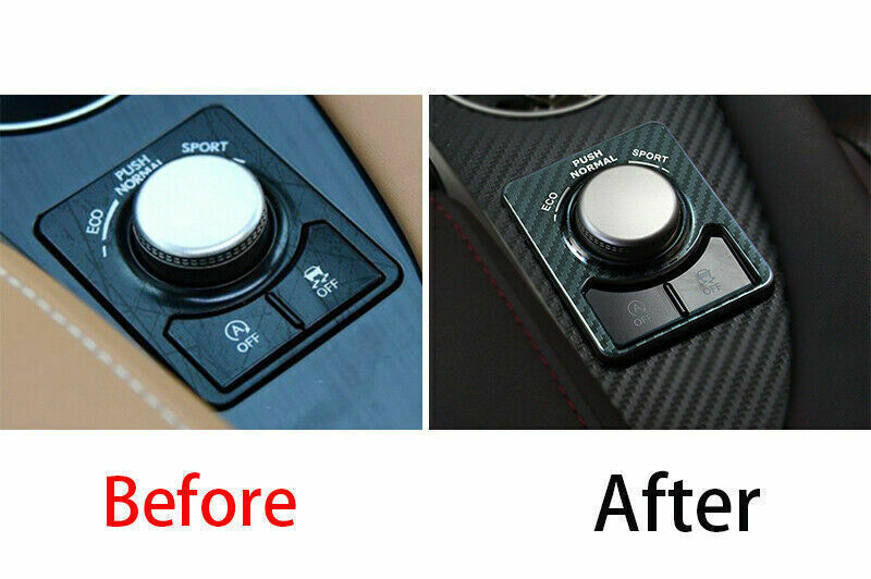 for Lexus RX350 450h 16-2022 Carbon Fiber Steel Driving Mode Switch Button Cover