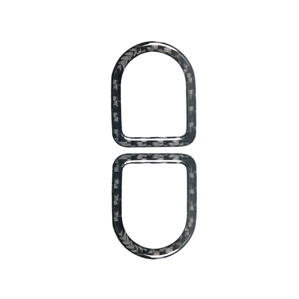 2Pcs Carbon Fiber Door Locker Decorative Cover Trim for Ford for Mustang 2005-2009