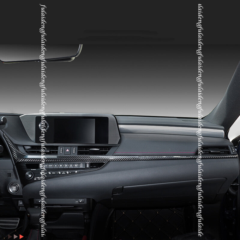 for Lexus ES350/300h/250 19-22 Carbon Fiber ABS Inner Dashboard Decor Cover Trim