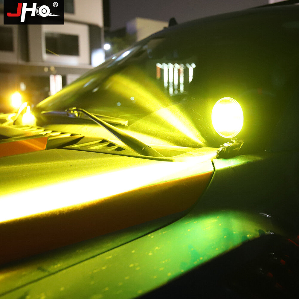 Offroad Circle Driving Beam Spotlights Super Bright With Wiring Harness For F150