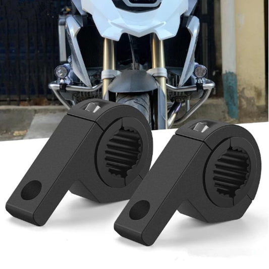Black Motorcycle Headlight Bracket LED Clamp Tube Clamp Mount Fog Light Holder