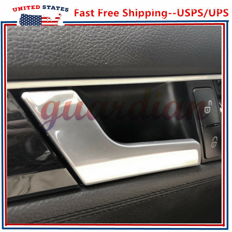 for Mercedes C250 C300 C350 W204 Left Silver Inside Upgraded Door Handle Kit