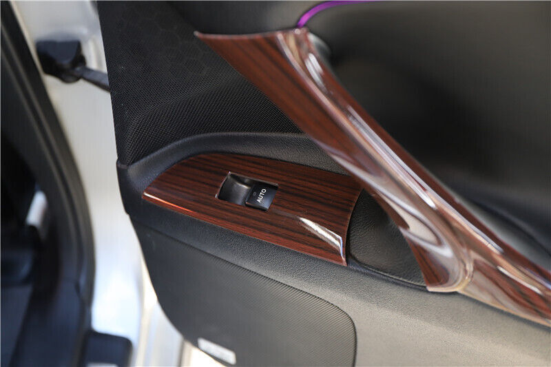 Car Inner Door Handle Lock Cover Trim 4PCS Fit for Lexus IS 2006-2011 Red Wood