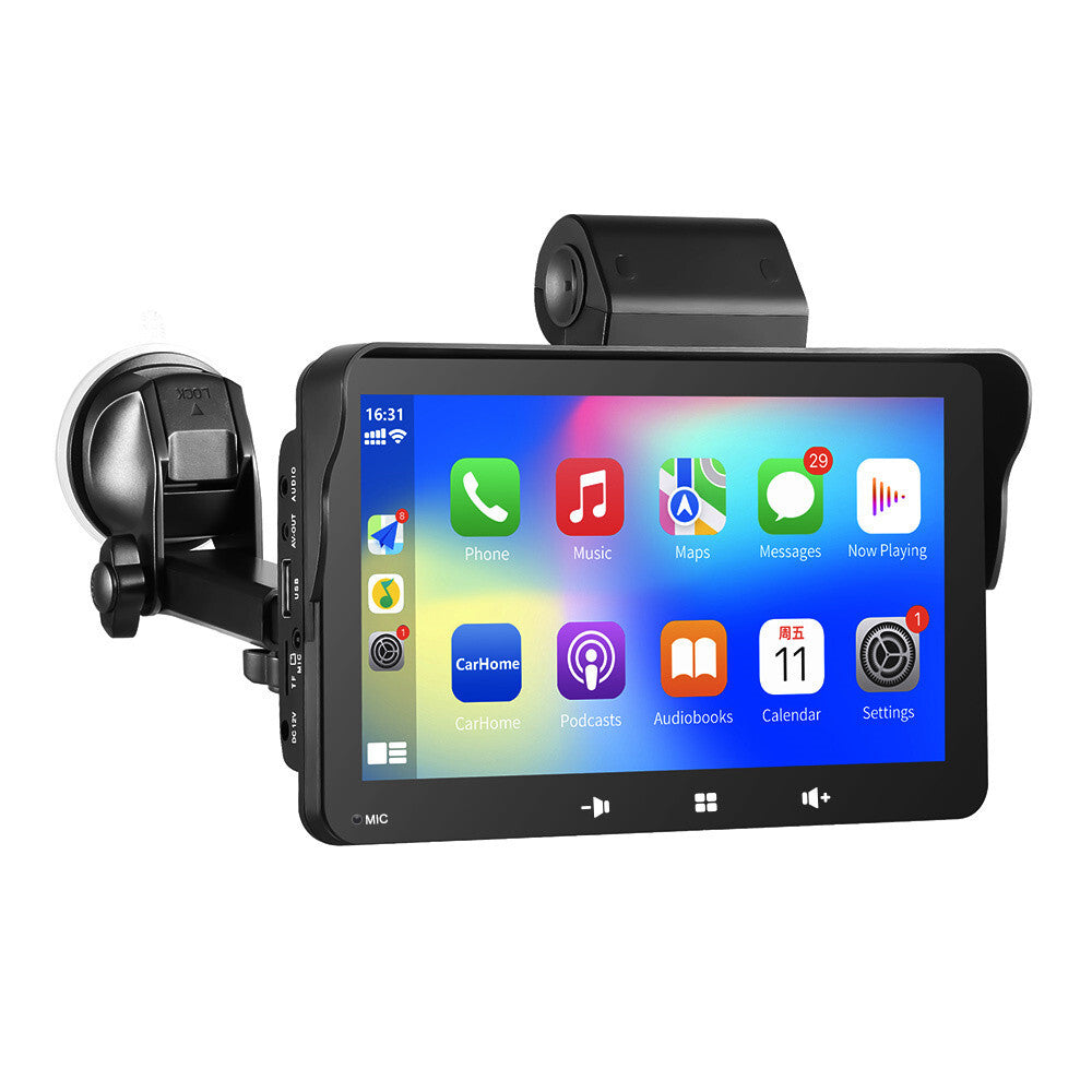 7 For Apple CarPlay Android Auto Car Stereo Radio Touch Screen Head Unit Cam