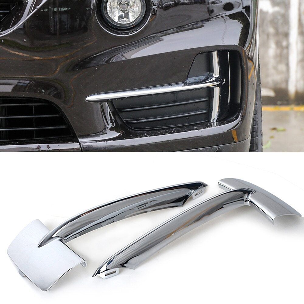 Suitable for BMW F15 X5 2014, 2015, 2016, 2017, and 2018 models. Features chrome-plated dual front bumper grille trim.