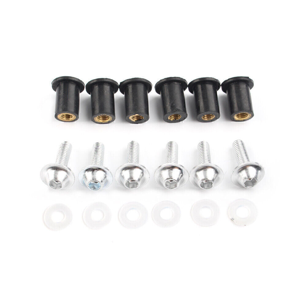 Windscreen Windshield Screw Bolts universal for Honda for Suzuki for Kawasaki Black