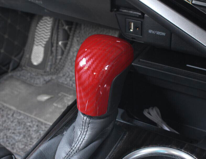 for Toyota for Avalon 2022-2023 Red Carbon ABS Console Gear Shift Knob Cover Trim 1P