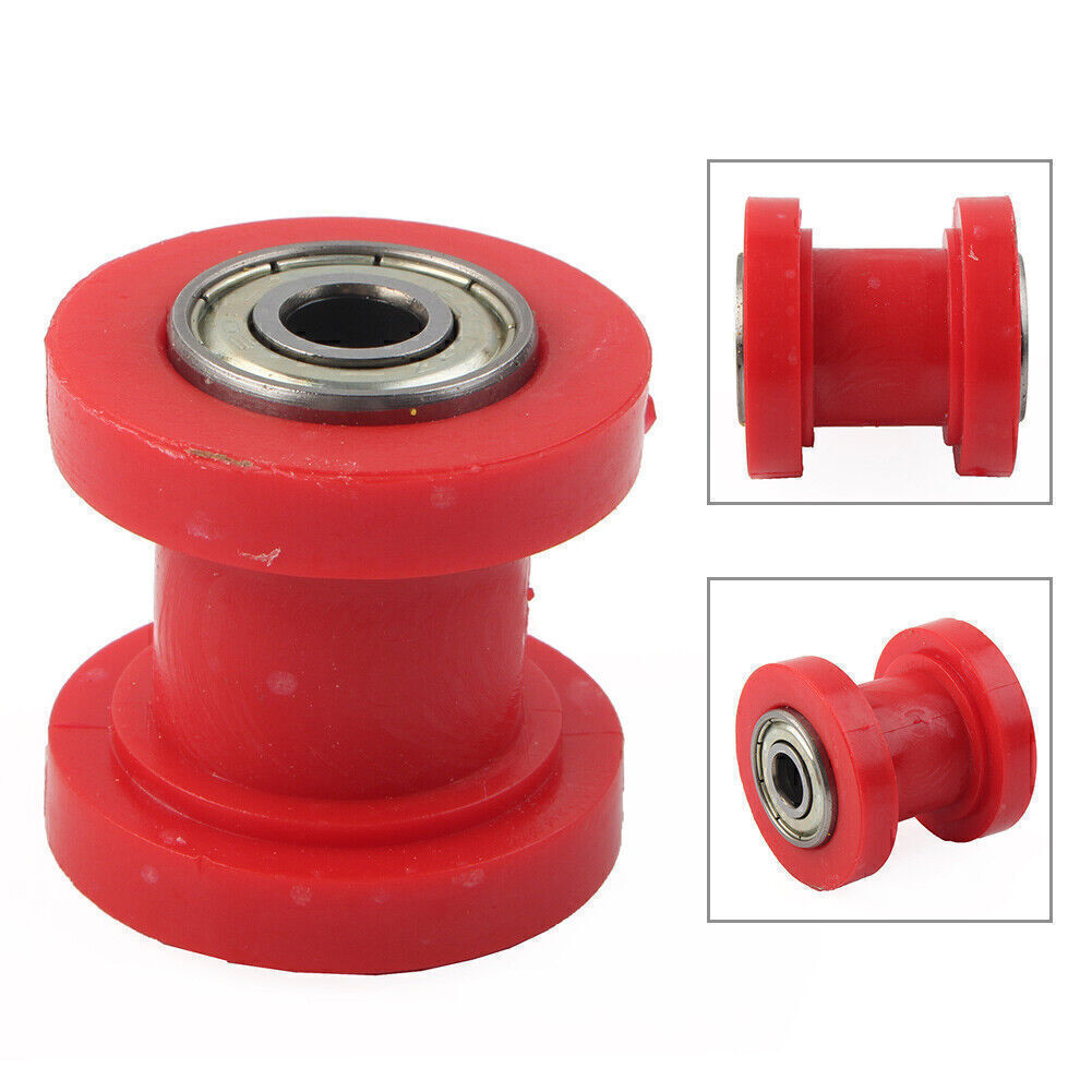 For Bike Motorcycle 8mm Chain Roller Slider Tensioner Guide Pulley Dirt Pit red