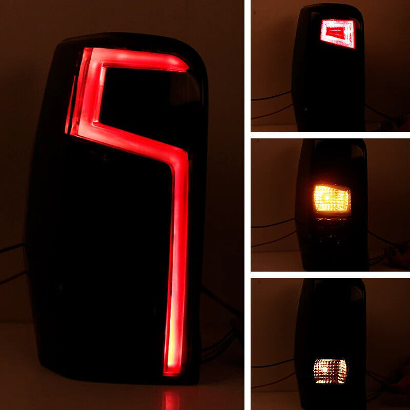 1 Pair Tail Light Rear Lamp Smoked Black LED for MITSUBISHI TRITON MR 2019-2021